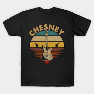 Vintage Guitar Beautiful Name Chesney Personalized T-Shirt